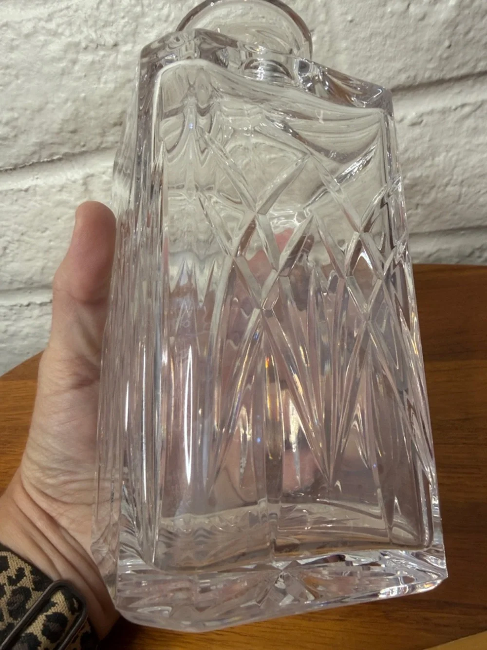 Vintage HeavyCrystal Decanter No Stopper Vase